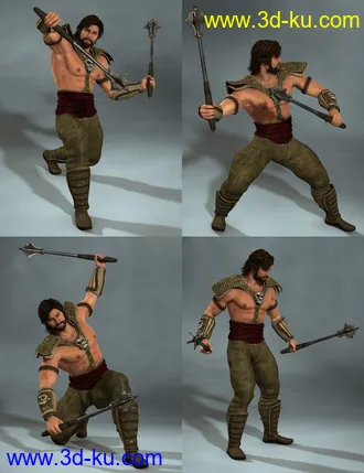 3D打印模型Dual Wielding for Gianni 6 and Genesis 2 male(s)的图片