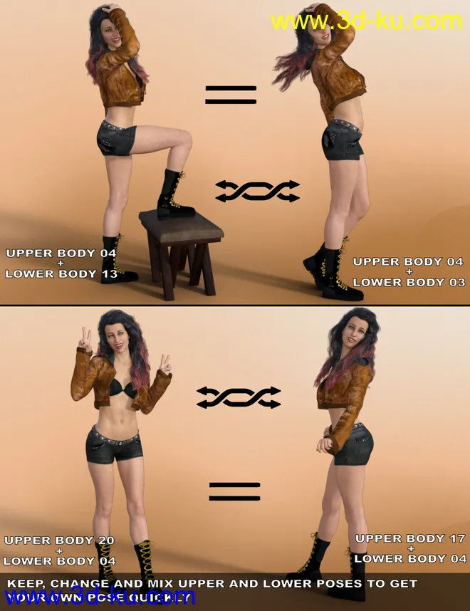 Easier Pose Creation for Genesis 3 & 8 Female(s) and Charlotte 8模型的图片3