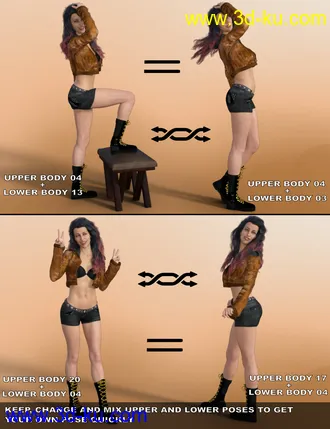 3D打印模型Easier Pose Creation for Genesis 3 & 8 Female(s) and Charlotte 8的图片