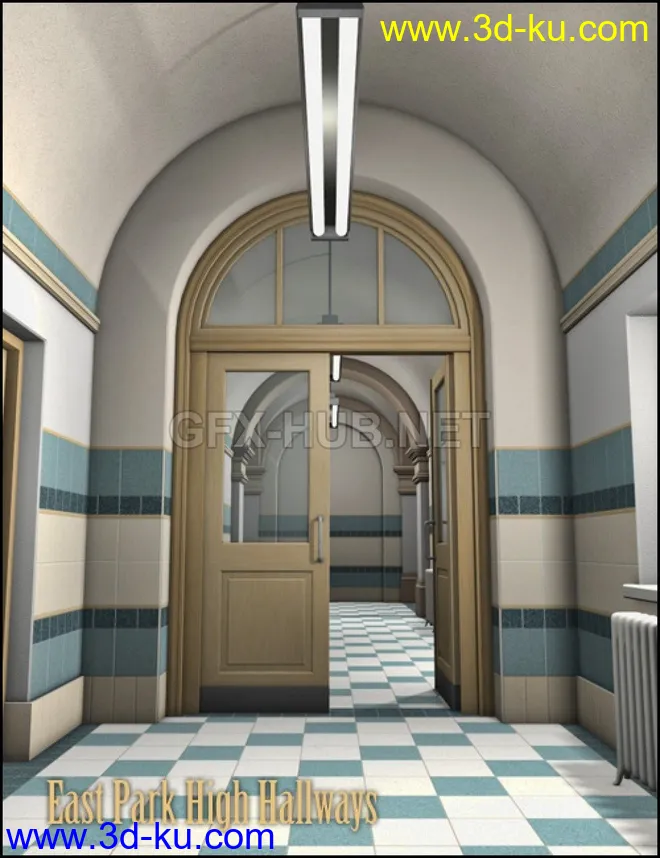 East Park High Hallways模型的图片1
