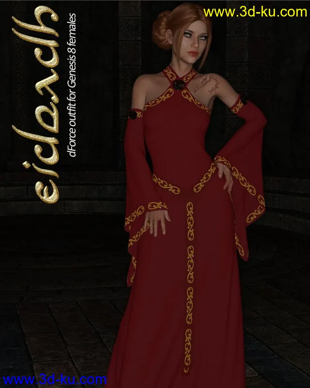 Eideadh dForce outfit for Genesis 8 Female(s)模型的图片1
