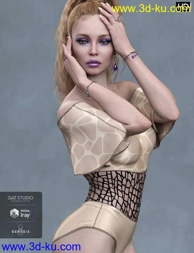 Eileen HD for Genesis 8 Female模型的图片6