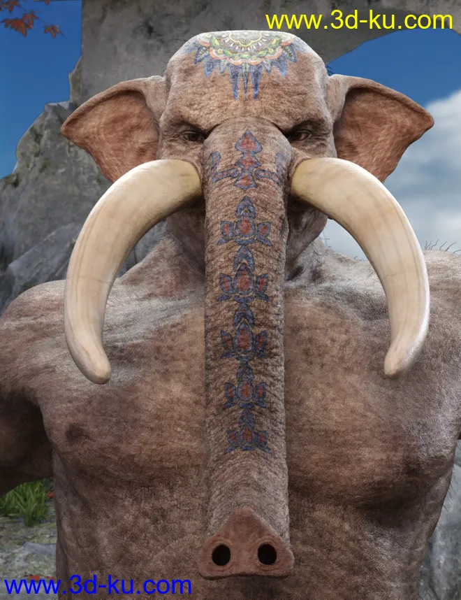 Elebeast for Genesis 8 Male模型的图片4