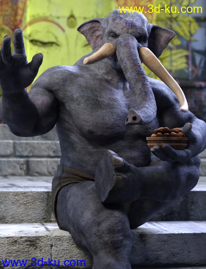 Elebeast for Genesis 8 Male模型的图片9