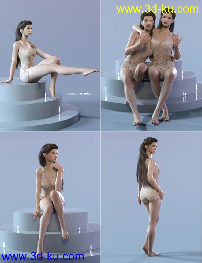Elegant & Essential Poses, Props & Expressions for Genesis 8 Female模型的图片2