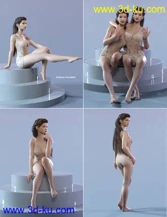 3D打印模型Elegant & Essential Poses, Props & Expressions for Genesis 8 Female的图片