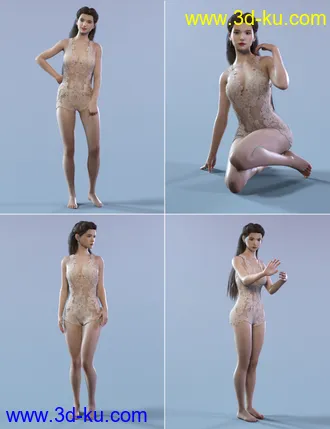 3D打印模型Elegant & Essential Poses, Props & Expressions for Genesis 8 Female的图片