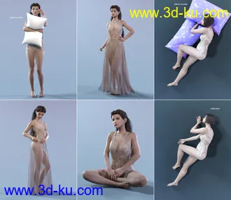 3D打印模型Elegant & Essential Poses, Props & Expressions for Genesis 8 Female的图片