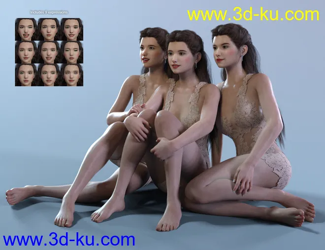 Elegant & Essential Poses, Props & Expressions for Genesis 8 Female模型的图片11