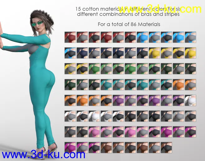 Elegant Skinny Jumpsuit for Genesis 8 Female(s)模型的图片8