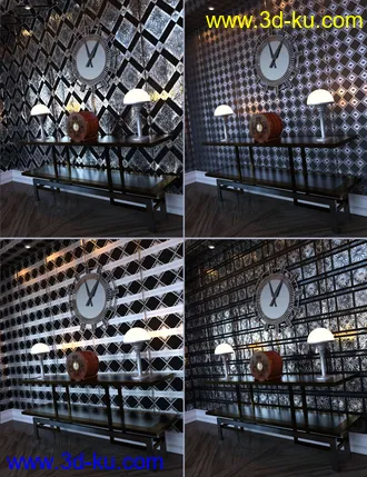 3D打印模型Embossed Art Deco Wallpaper Shaders的图片