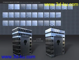 3D打印模型Embossed Art Deco Wallpaper Shaders的图片