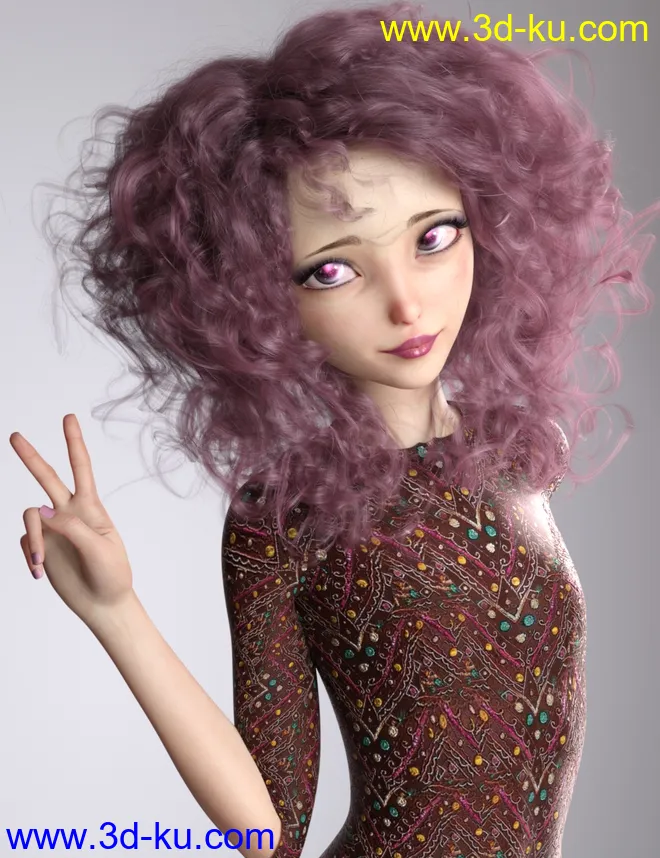 Emmy Lou and Her Dress for Genesis 8 Female模型的图片7