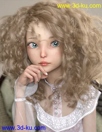 3D打印模型Emmy Lou and Her Dress for Genesis 8 Female的图片