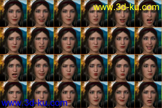 Emotional Response - Mix and Match Expressions for Genesis 8.1 Female模型的图片2