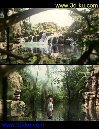 3D打印模型Enchanted Jungle Backgrounds的图片
