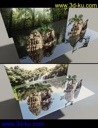 3D打印模型Enchanted Jungle Backgrounds的图片