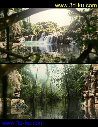 3D打印模型Enchanted Jungle Backgrounds的图片