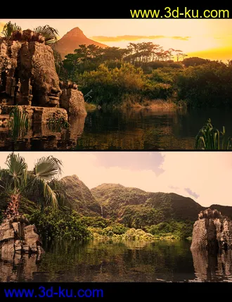3D打印模型Enchanted Jungle Backgrounds的图片