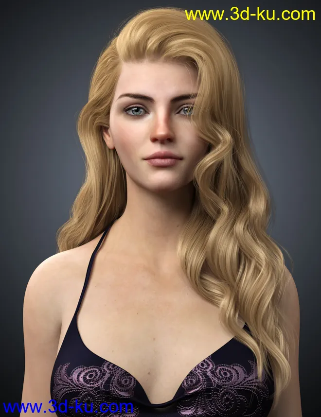 Ethel Hair for Genesis 8 and 8.1 Female模型的图片1