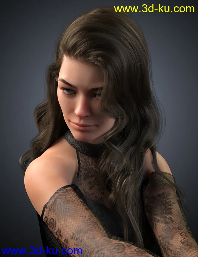 Ethel Hair for Genesis 8 and 8.1 Female模型的图片3