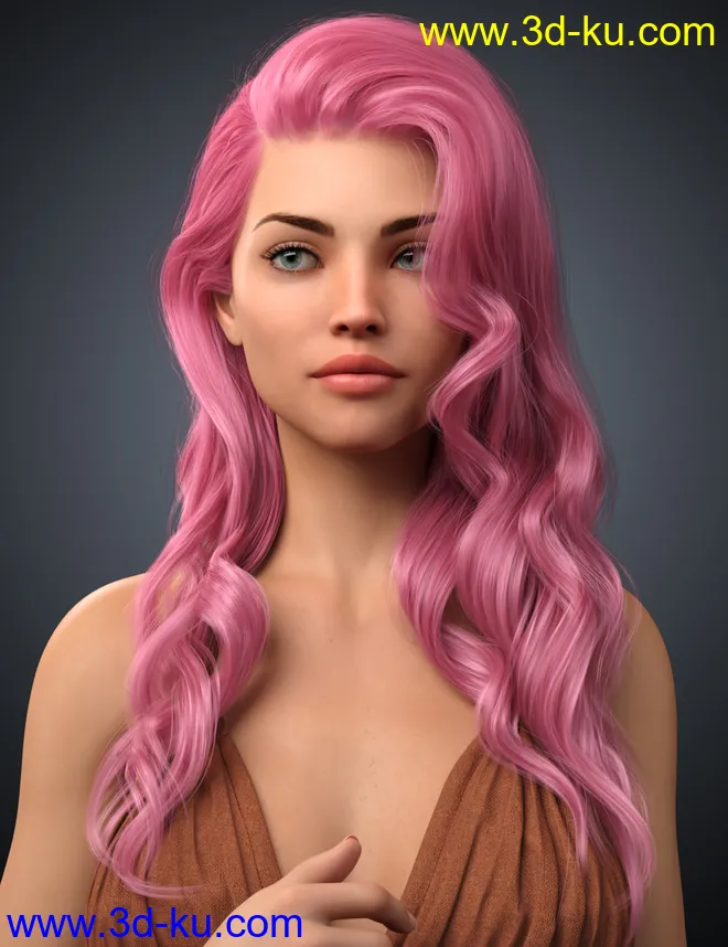 Ethel Hair for Genesis 8 and 8.1 Female模型的图片4