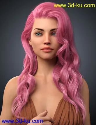 3D打印模型Ethel Hair for Genesis 8 and 8.1 Female的图片