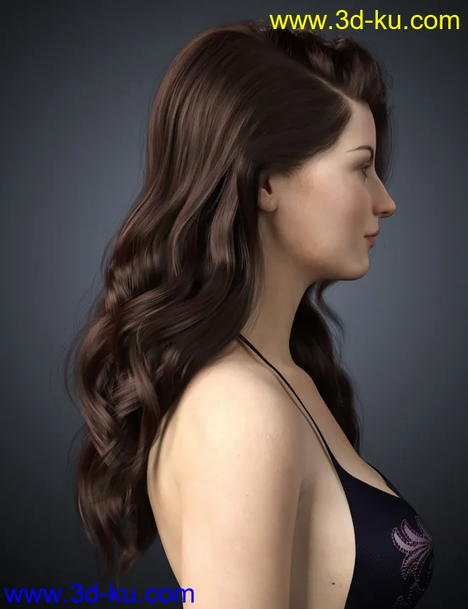 Ethel Hair for Genesis 8 and 8.1 Female模型的图片5
