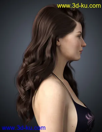 3D打印模型Ethel Hair for Genesis 8 and 8.1 Female的图片