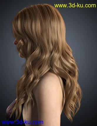 3D打印模型Ethel Hair for Genesis 8 and 8.1 Female的图片