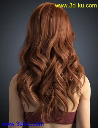 3D打印模型Ethel Hair for Genesis 8 and 8.1 Female的图片