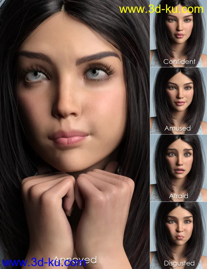 Every Day Emotions for Genesis 8.1 Female模型的图片3