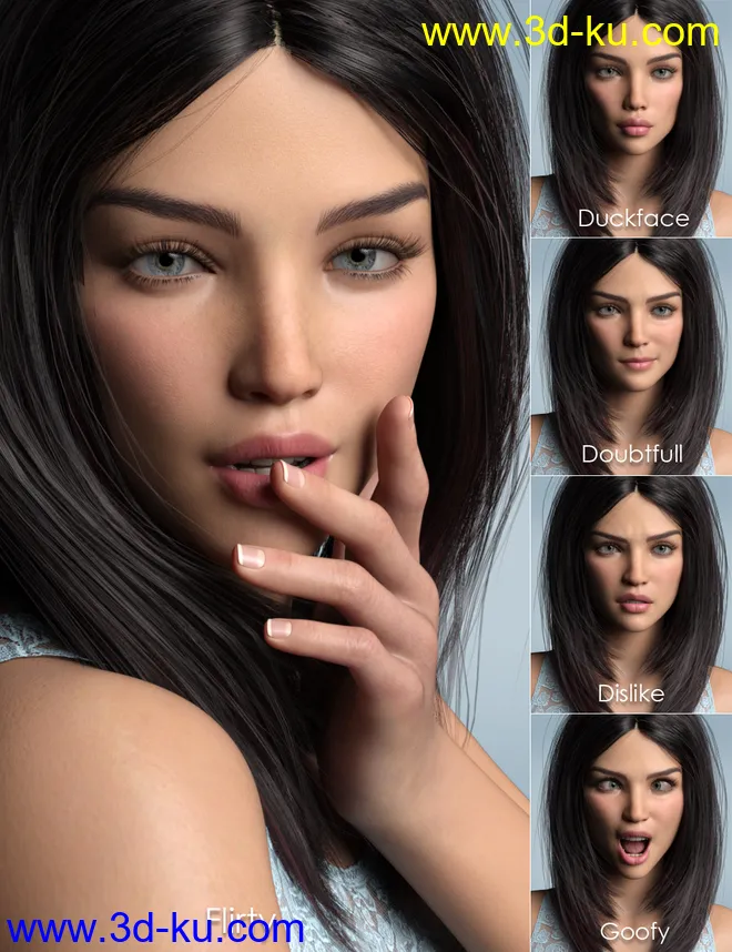 Every Day Emotions for Genesis 8.1 Female模型的图片4