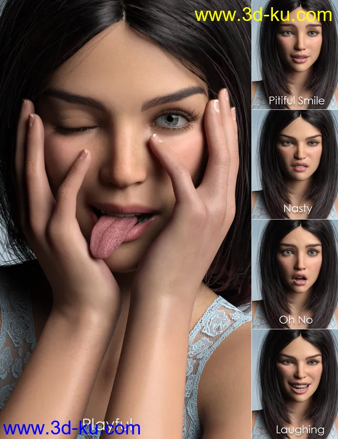 Every Day Emotions for Genesis 8.1 Female模型的图片5