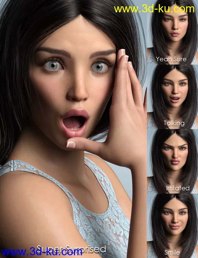 Every Day Emotions for Genesis 8.1 Female模型的图片7