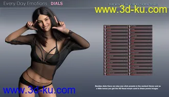 3D打印模型Every Day Emotions for Genesis 8.1 Female的图片