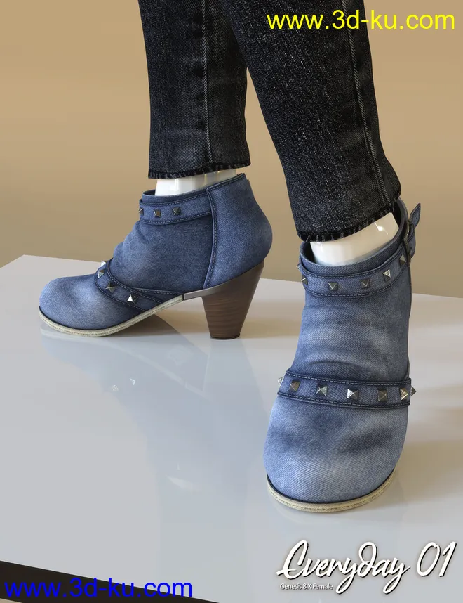 Everyday 01 dForce Clothing Set for Genesis 8 Female模型的图片4