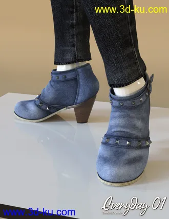 3D打印模型Everyday 01 dForce Clothing Set for Genesis 8 Female的图片