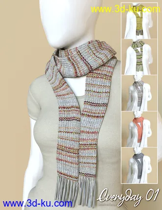 3D打印模型Everyday 01 dForce Clothing Set for Genesis 8 Female的图片