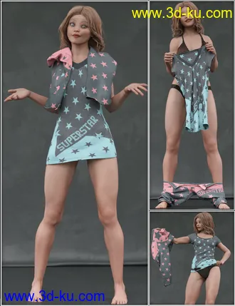 3D打印模型Everyday 2 Daily Poses and Clothes Vol.3 for Genesis 8 Females的图片