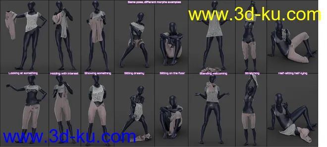 Everyday 2 Daily Poses and Clothes Vol.3 for Genesis 8 Females模型的图片2