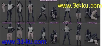 3D打印模型Everyday 2 Daily Poses and Clothes Vol.3 for Genesis 8 Females的图片