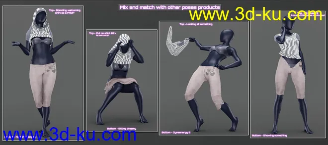 Everyday 2 Daily Poses and Clothes Vol.3 for Genesis 8 Females模型的图片6