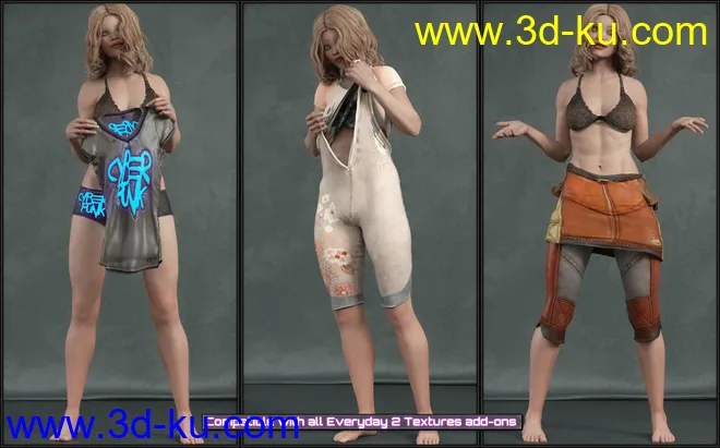 Everyday 2 Daily Poses and Clothes Vol.3 for Genesis 8 Females模型的图片8