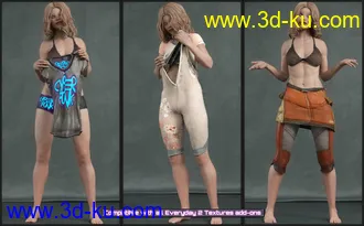 3D打印模型Everyday 2 Daily Poses and Clothes Vol.3 for Genesis 8 Females的图片
