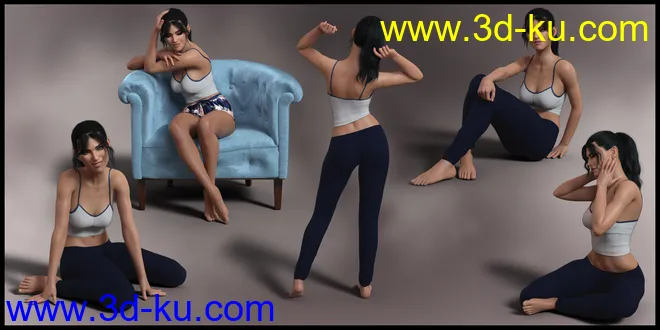 Exhibit Poses for Genesis 8.1 Female模型的图片2