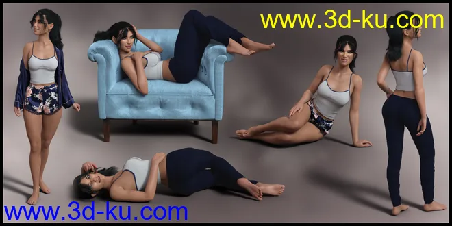 Exhibit Poses for Genesis 8.1 Female模型的图片4