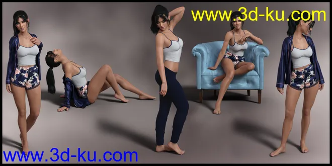 Exhibit Poses for Genesis 8.1 Female模型的图片5