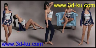 3D打印模型Exhibit Poses for Genesis 8.1 Female的图片