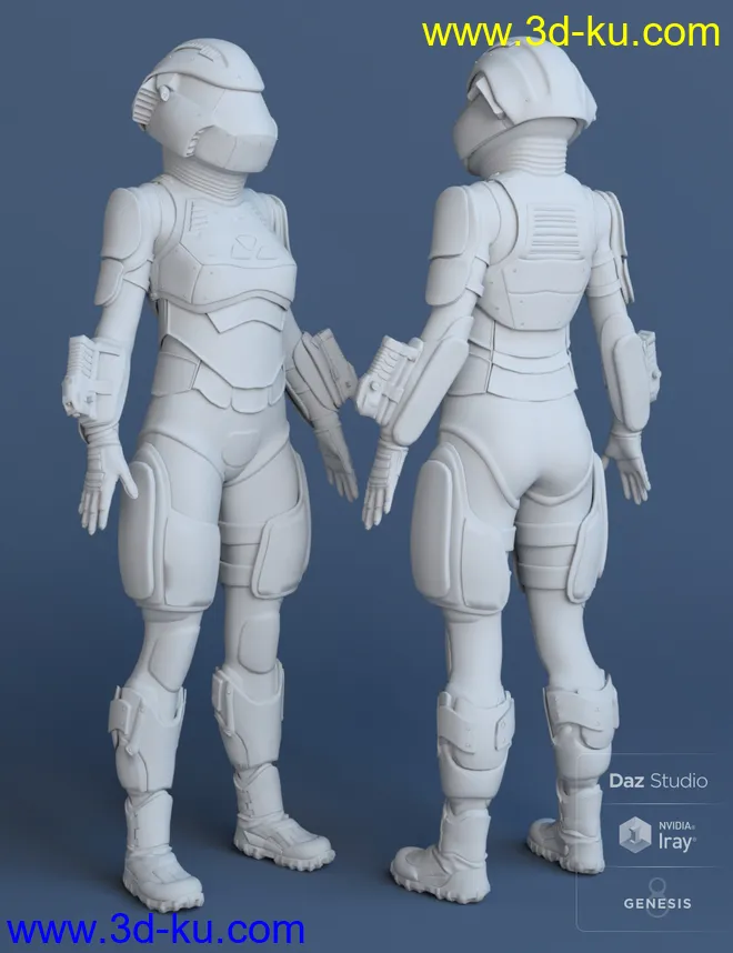 ExpansiveAPESuit for Genesis 8 Female模型的图片5